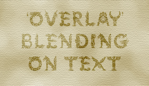 example of text that has an overlay blend on top of a texture
